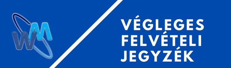 Végleges felvételi jegyzék a 2025/2026-os tanévre